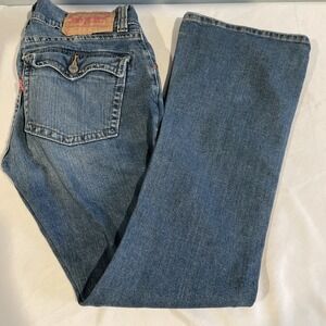 Vintage Levi's 504 Slouch Flare Jeans Juniors 11M Low Rise Y2K Denim 32x30